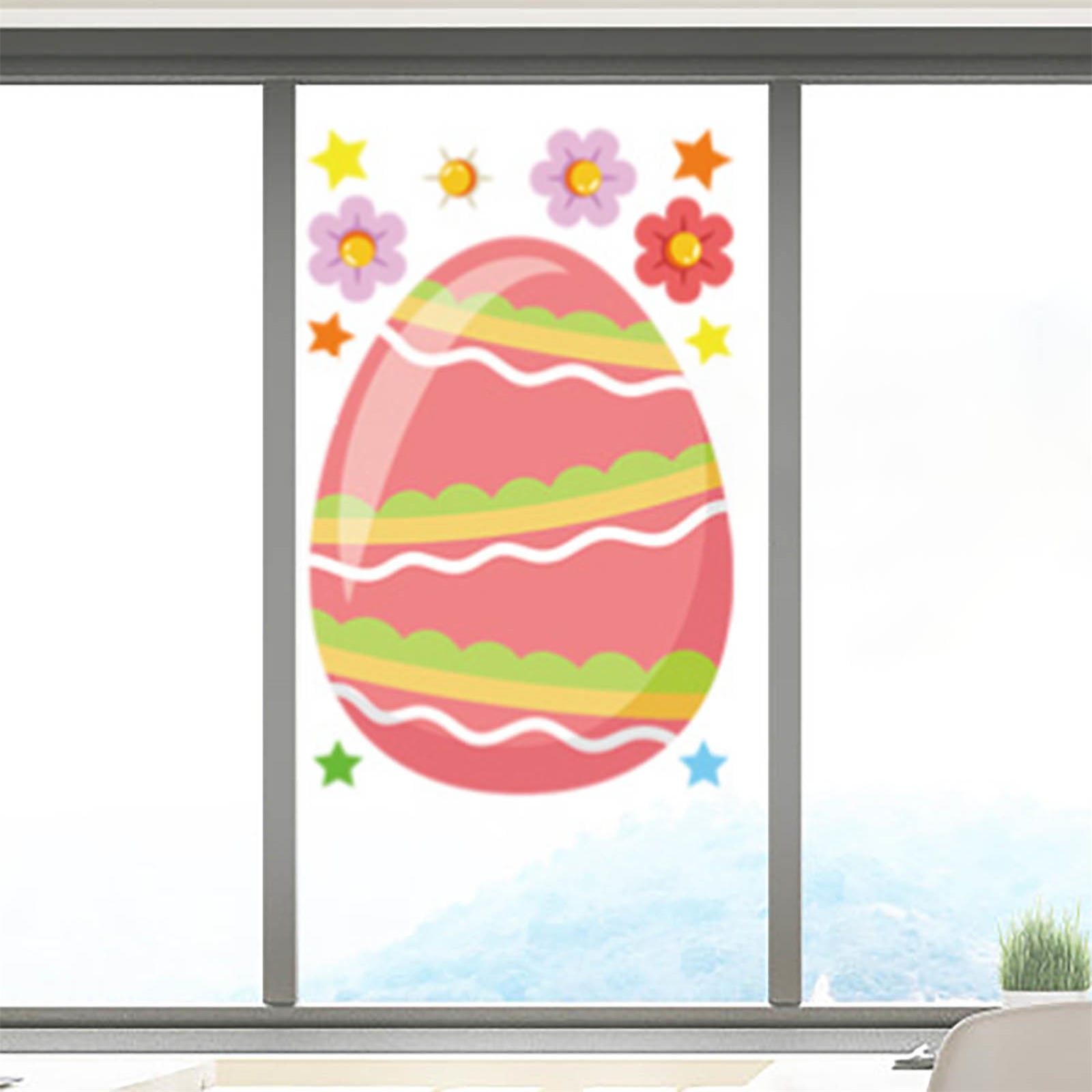 Glass Sticker Decal Holiday Decorations Spring Kids Room Home Kitchen