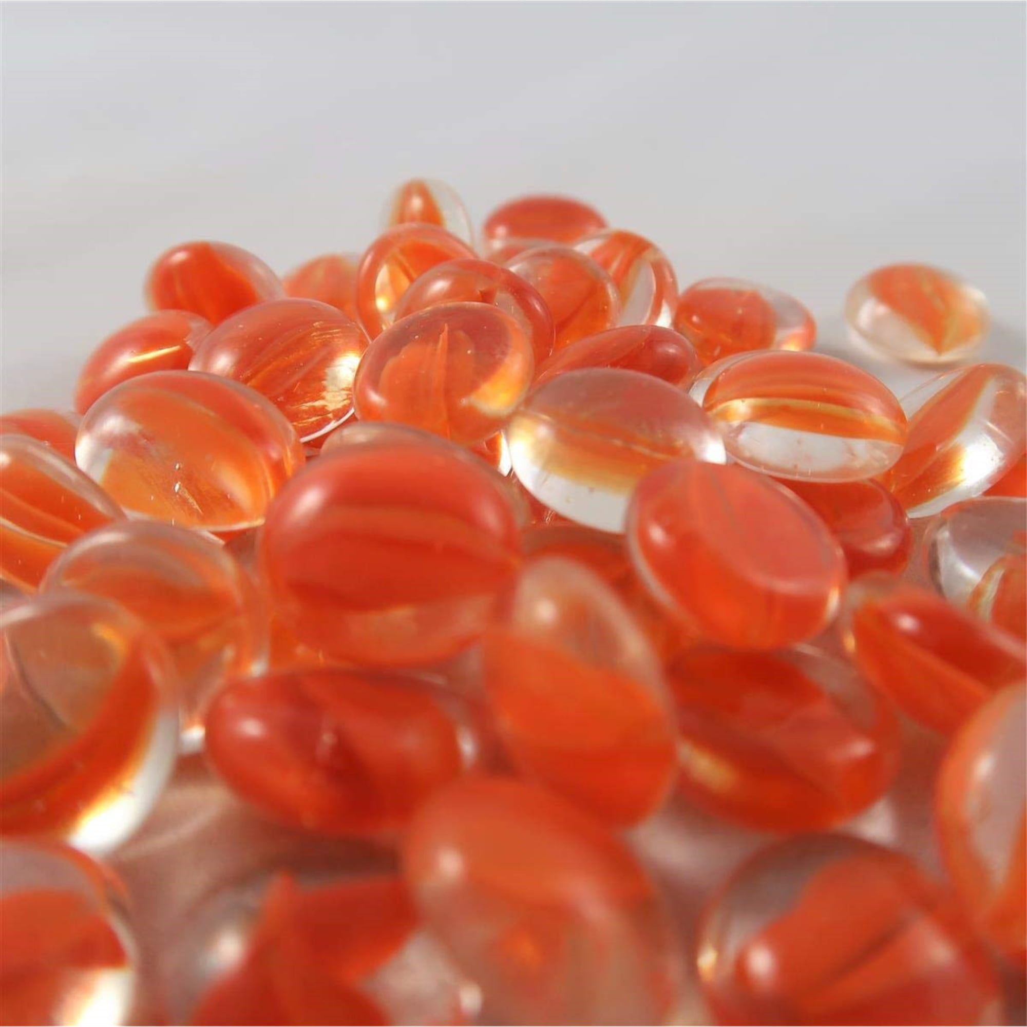 Glass Stones: Peach Catseye - Tube Glass Stones: Peach Catseye - Tube