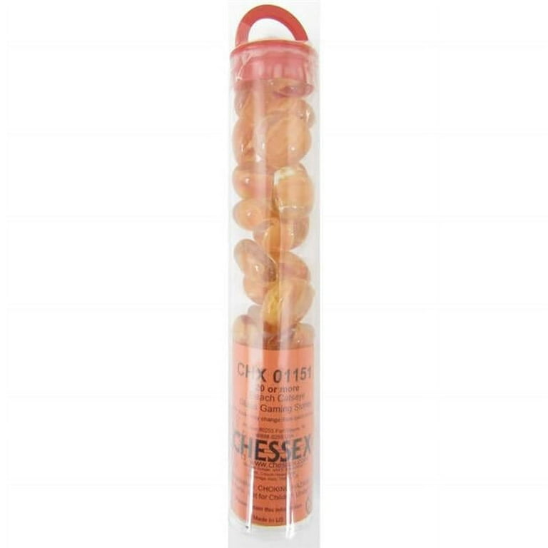 Glass Stones: Peach Catseye - Tube Glass Stones: Peach Catseye - Tube