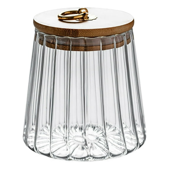 Glass Storage Containers with Lids, Glass Kitchen Jars, Food & Cookie Storage Containers for Pantry, Bathroom Apothecary Canisters, Dishwasher Safe XKHAZA