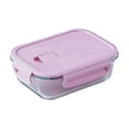 thumbnail image 1 of Glass Storage Containers with Lids, Leak-Proof Meal Prep Containers, Dishwasher/Microwave/Oven Safe Glass Food Storage Containers for Leftovers, Purple, 1 of 6