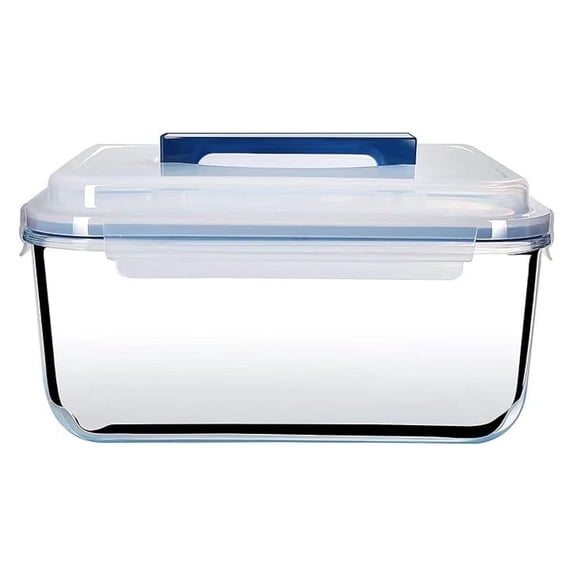 Glass Storage Containers with Lids, 6000 ML Large Food Storage Containers, Airtight Storage Containers fo Fruit, Turkey, Rotisserie Chicken, Potluck