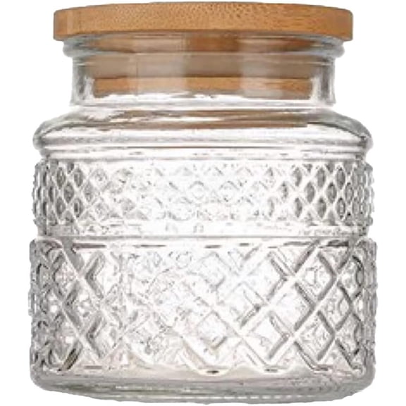 Glass Storage Jar, Containers with Airtight for Candy Snack Coffee Sugar Cookie Airtight Jars Kitchen Containers Cereal Canisters Glass Canisters (Small Round)