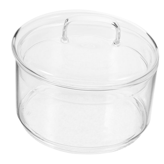 CRILSTYLEO Classic Cylindrical Glass Food Storage Canister with Airtight Lid