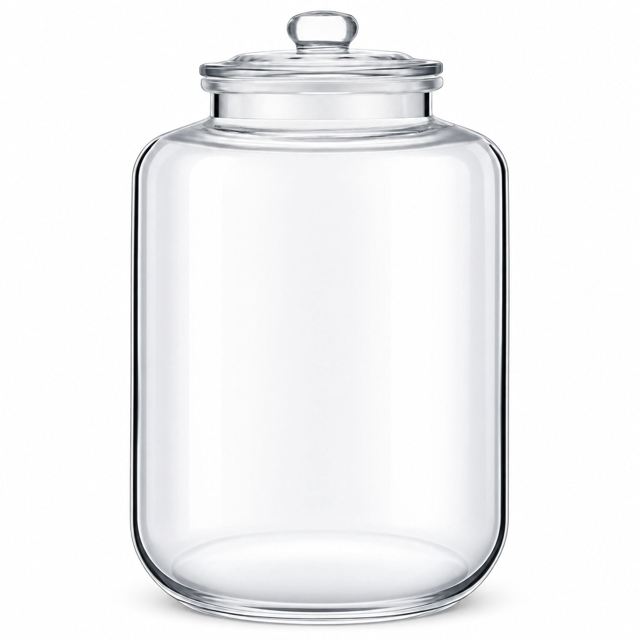 Glass Storage Jar with Lid, Wide Mouth 4 Gallon Food Container for ...