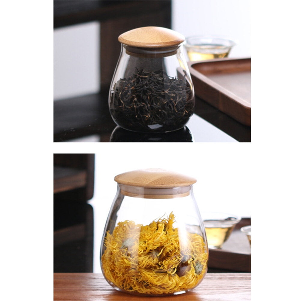 Glass Storage Jars Tea Canister Seasoning Cans Cereal Container Glass