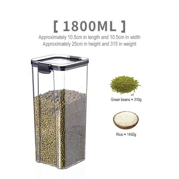 Glass Storage Sealed Jars Containers,Transparent Storage Jar Tea Nuts Moisture Resistant Fresh Box for Kitchen Organization