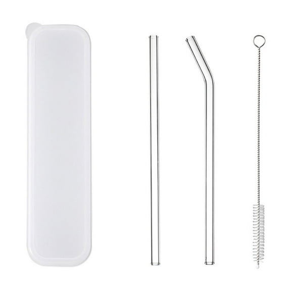 Glass Straw Set under $5! CQCYD Reusable Glass Drinking Straws Set, Anti Lipstick Stain Free Straws, Eco Friendly Smoothie Straws, Dishwasher Safe Glass Straws, Crystal Clear Cocktail Straws