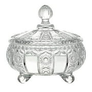 Glass Sugar Bowl, Glass Candy Jars with Lids, Glass Decorative Glass Jar Candy Jar Storage Jars, Crystal Glass Storage Jars Glass Storage Jar with Lid, Glass Candy Cup