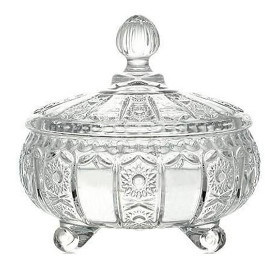 Glass Sugar Bowl, Glass Candy Jars with Lids, Glass Decorative Glass Jar Candy Jar Storage Jars, Crystal Glass Storage Jars Glass Storage Jar with Lid, Glass Candy Cup