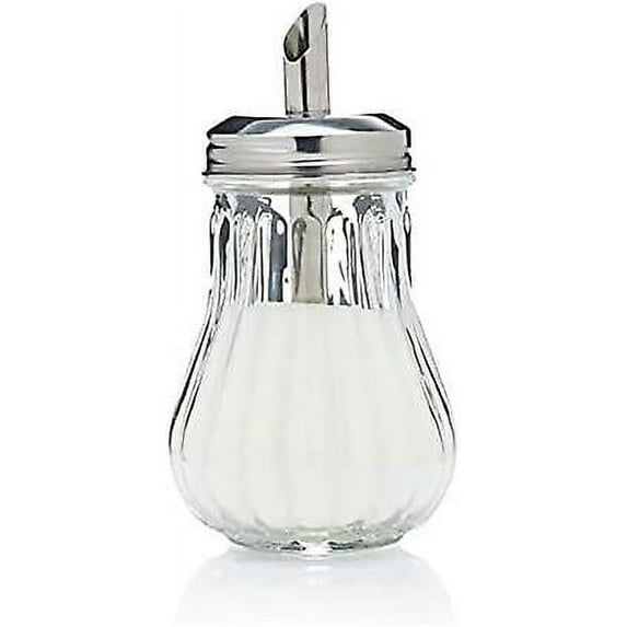 Glass Sugar Dispenser Pourer, Retro Style Sugar Jar Decanter Cafe Bistro Restaurant Sugar Shaker Bowl (Glass Dispenser)