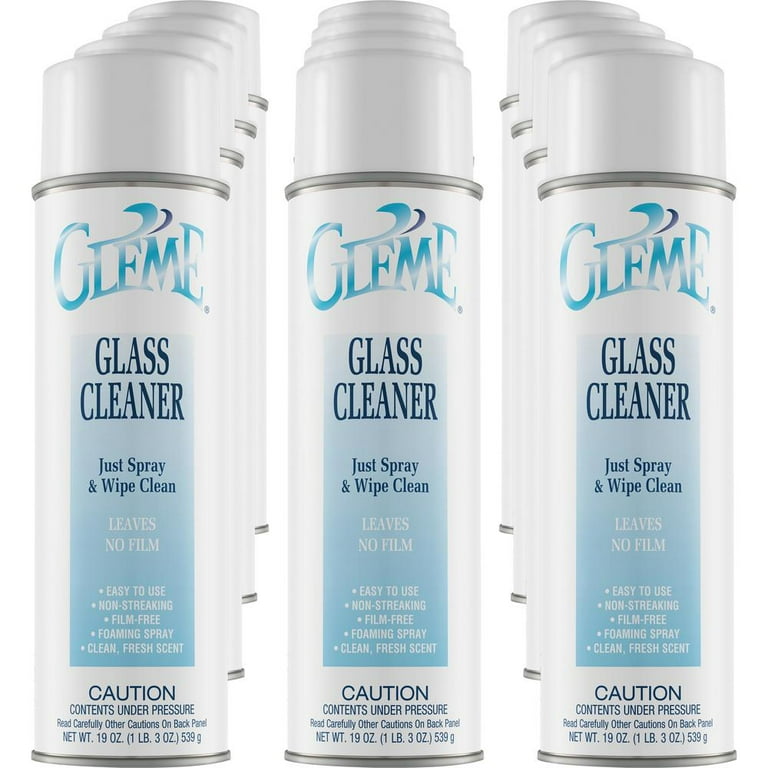 Claire Gleme Glass Cleaner - Ready-To-Use - 20 fl oz (0.6 quart) - 19 oz (1.19 lb)Can - 12 / Dozen - Long Lasting, Non-drip, Non-streaking, Ammonia-free, Quick Drying, Pleasant Scent, Rinse-free - White Claire Gleme Glass Cleaner - Ready-To-Use - 20 fl oz (0.6 quart) - 19 oz (1.19 lb)Can - 12 / Dozen - Long Lasting, Non-drip, Non-streaking, Ammonia-free, Quick Drying, Pleasant Scent, Rinse-free - White