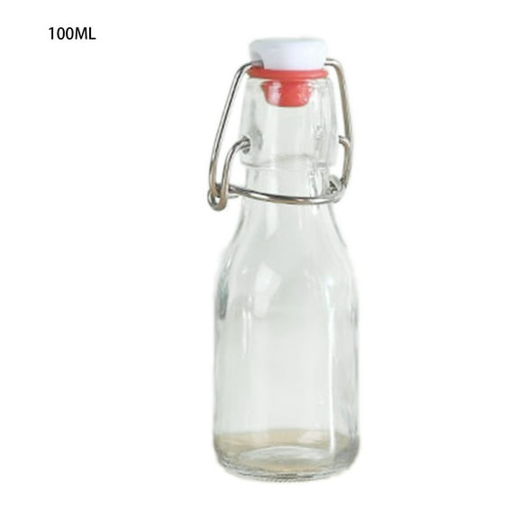 Glass Swing Top Bottles - 2oz to 34oz Airtight Flip Top Bottles for Kombucha, Cold Brew & Infusions, BPA-Free Leakproof Storage for Juice, Oil, Vinegar - Dishwasher Safe