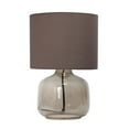 thumbnail image 1 of Glass Table Lamp with Fabric Shade, Smoke with Gray Shade, 1 of 1