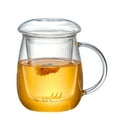 thumbnail image 1 of Glass Tea Cup with Infuser and Lid, 17OZ Large Borosilicate Glass Tea Cup with Strainer,Clear Glass Tea Mugs for Loose Leaf Tea,Blooming Tea,Tea Bag,Tea Cute Mushroom, Christmas gift, 1 of 9