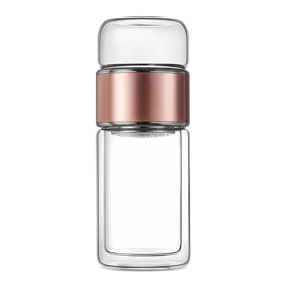 420ml Glass Tea Infuser, Upgraded 3-in-1 Smart Infuser for Loose Leaf & Coffee, Flip & Brew Design, Hot & Cold Ready  3.15 in x 3.15 in x 9.84 in