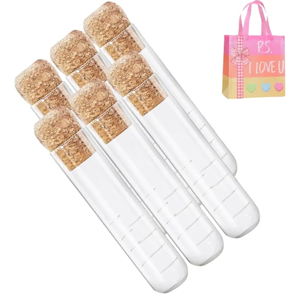 Glass Tea Strainers Tea Infusers with Corks Loose Long Leaf Tea Steeper Filters Tea Interval Diffuser for Tea Flower Cups Mugs Teapots(6pcs