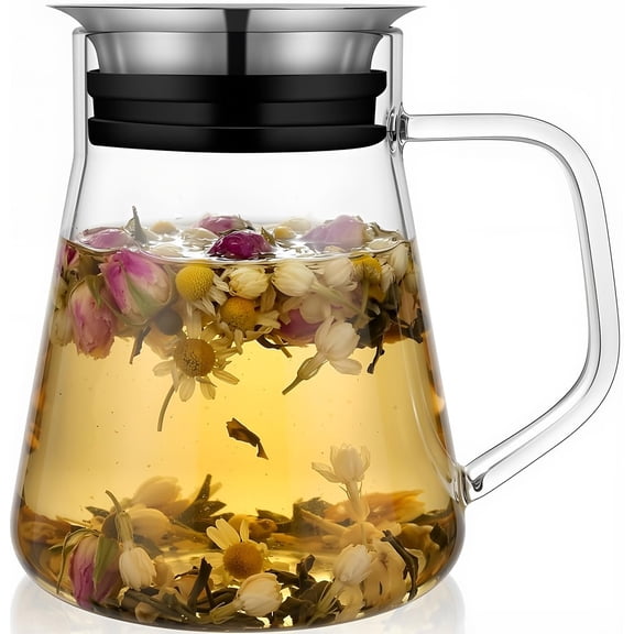 Glass Teapot 27oz｜800ml Stovetop Safe Loose Leaf Tea Maker