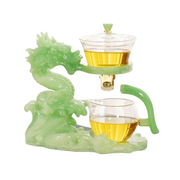 Glass Teapot Set, Heat-resistant Glass Tea Set, Semi-automatic with Infuser Teapots, Lazy Kungfu Teapot, For Tea Preparation in the Home Office Teapot