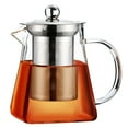 thumbnail image 1 of Glass Teapot Stovetop Borosilicate Clear Tea Kettle With Removable 18/8 Stainless Steel Infuser, Teapot Blooming And Loose Leaf Tea Maker Tea Brewer For Camping, Travel, 1 of 9