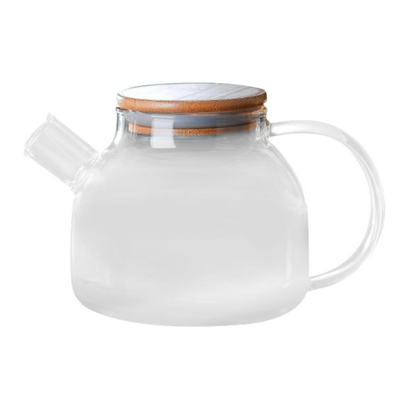 Glass Teapot, Stovetop & Microwave Safe Glass Borosilicate Tea Pot,Clear Teapot, Glass Tea Kettle with Lid, Glass Pots for Cooking on Stove,Kettle Teapot for Loose Leaf for Boiling Water