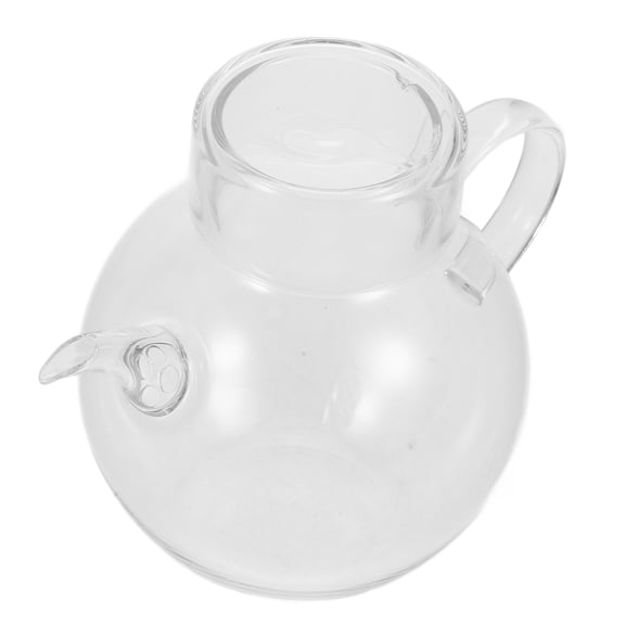 Clear Glass Tea Kettle for Loose Leaf Tea Brewing, Small Teapot Ideal for Office, Home, Personal Use, Stylish Design