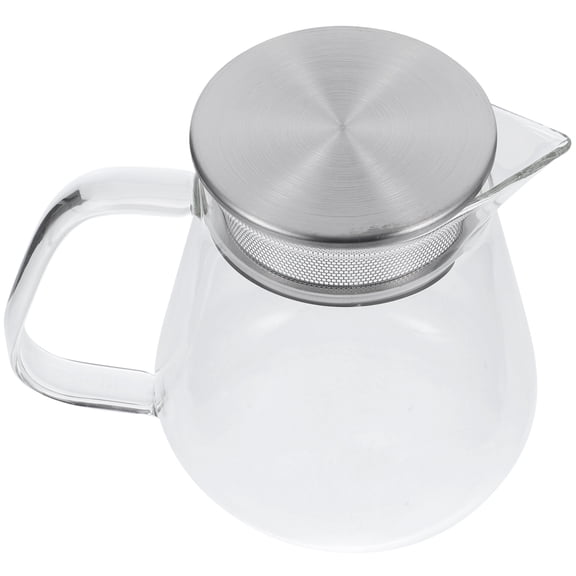 ifundom Clear Glass Teapot with Stainless Steel Infuser, Elegant Tea Brewer for Home and Daily Use