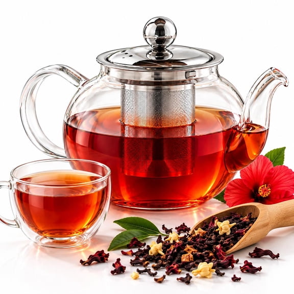Glass Teapot with Stainless Steel Infuser, 24 oz Loose Leaf Tea Maker