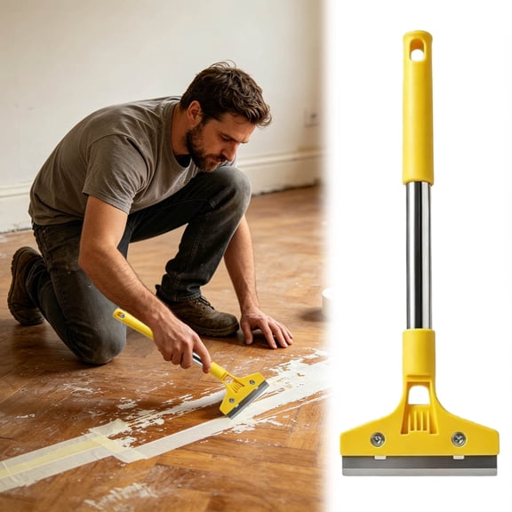 Glass Tile Adhesive Remover Shovel, Long Window Cleaning Scraper For Glass Tile And Floor Surfaces, Wide Blade Razor Scraper With Extended Handle, Shower Scraper, Wallpaper Removing Tool Happy 2026!