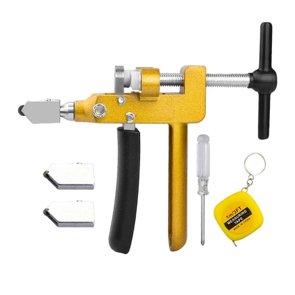 Glass Tile Cutter Breaker, Glass Ceramic Cutting Tool, DIY Cutting Breaking, Mirror Durable Portable 3 in 1 Glass Cutter Manual Tile Cutter
