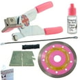 thumbnail image 1 of Glass and Tile Cutter Kit 1 Ceramic Tile Cutter 4 1/2 in Diamond Grinder Blade for Corner Cuts and Box Cut Outs in Porcelain Tile Round Hacksaw Tile Saw Blade For Cutting Notches in Ceramic Wall Tiles, 1 of 6