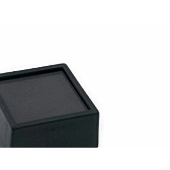 Glass Top Gem Jar 1" Square with Reversible Black and White Botton Pad (Package of 12)