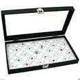 thumbnail image 1 of Glass Top Jewelry Display Case Box White 50 Gem Jars New, 1 of 5