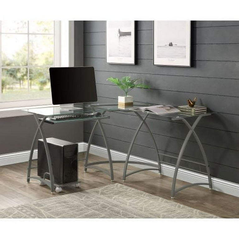 Silver gaming desk deals