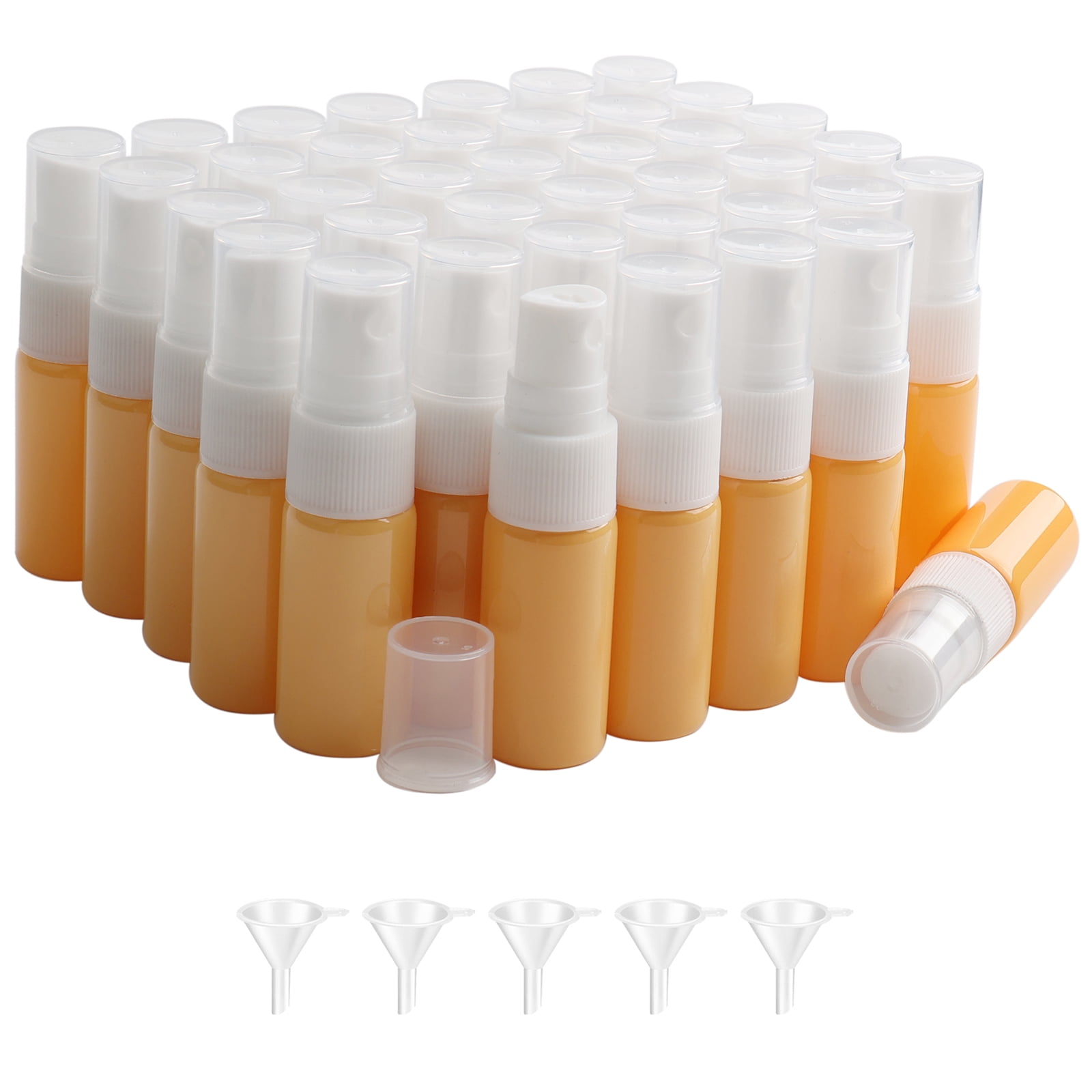 Glass Travel Spray Bottle for Perfume 40pcs 10ml Refillable Small Empty Travel Fine Mist Sprayer Bottle(Orange)
