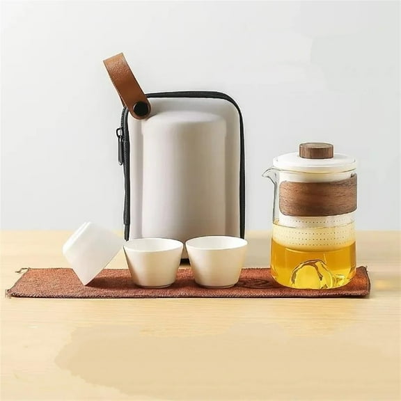 Glass Travel Tea Set One Person Single Simple Outdoor Lazy Tea Maker Quick Tea Cup Set