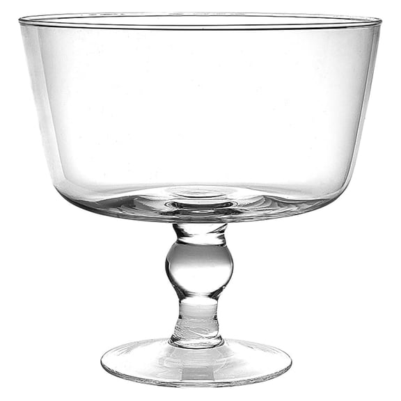 Glass - Trifle Bowl - 8.75" Height - 120 Oz. Fluid Capacity - Beautifully Structured - Made in Europe