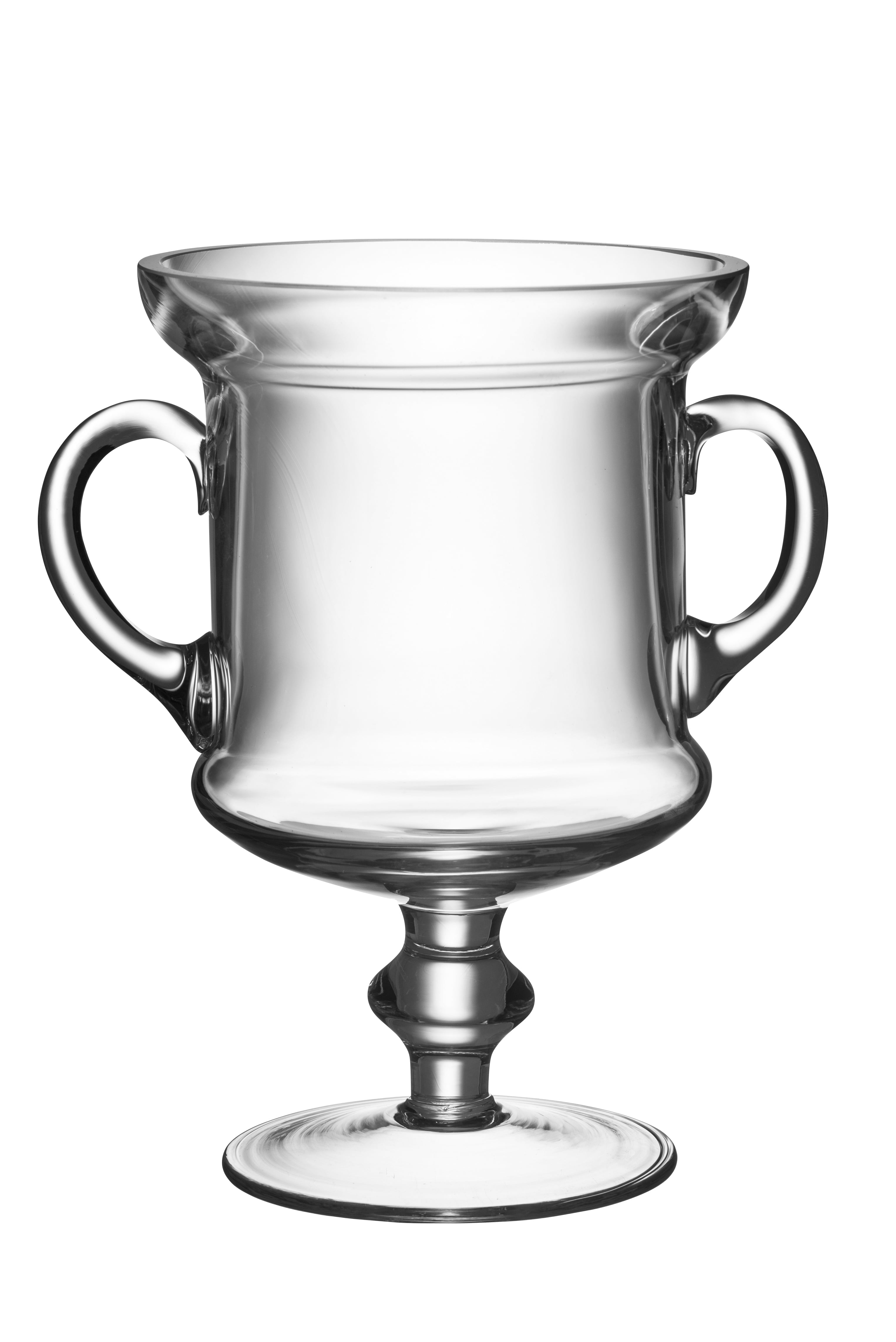 Barski – Glass Trophy Cup Award with Handles, 10" Height – European Quality, Made in Europe