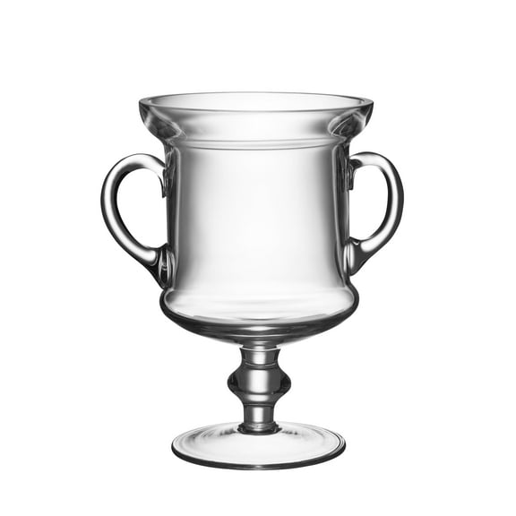 Barski Glass Trophy Cup Award with Handles, 10" Height European Quality, Made in Europe