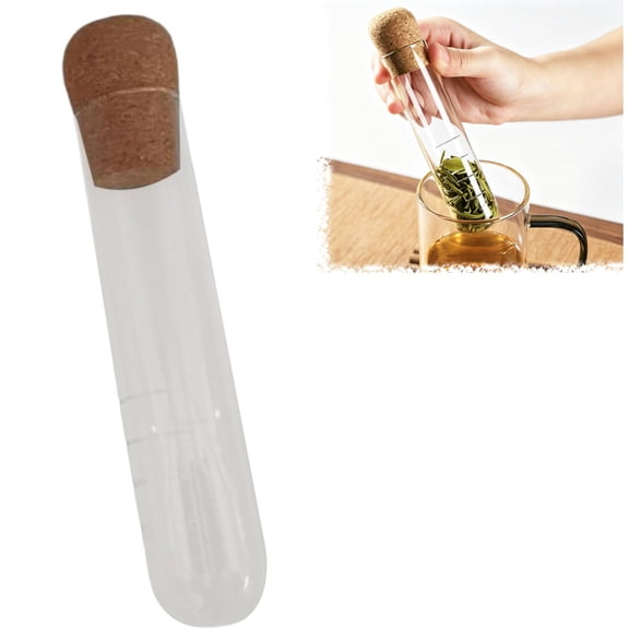 Glass Tube Tea Infuser, Heat Resistant Tea Strainer for Cups & Mugs, Universal Fit Reusable Fine Mesh Loose Leaf Tea Accessory for Family, Easy Clean(RL 1 PC)