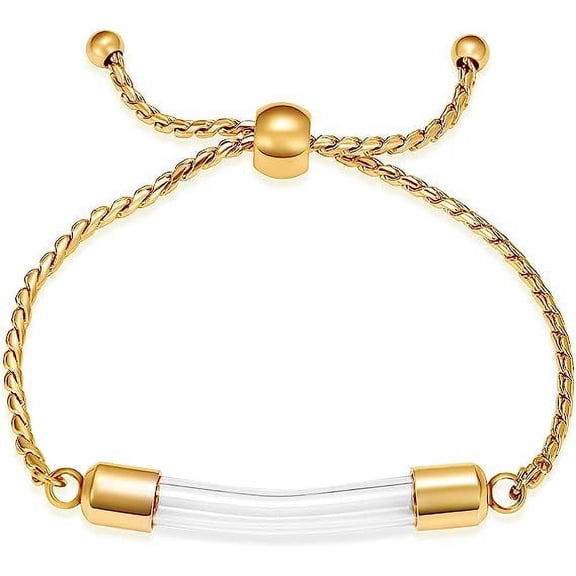 Glass Tube Urn Bracelet for Ashes for Women Cylinder Cremation Bracelet for Ashes Cremation Jewelry Memorial Ashes Keepsake Jewelry