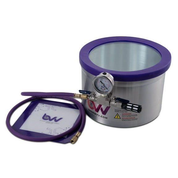 Glass Vac BVV 2 Gallon Aluminum Vacuum Chamber with Glass Lid