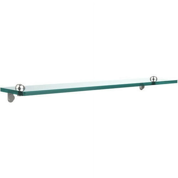 Glass Vanity Shelf with Beveled Edges - Polished Chrome / 22 Inch