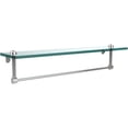 thumbnail image 1 of Glass Vanity Shelf with Integrated Towel Bar - Polished Chrome / 22 Inch, 1 of 5