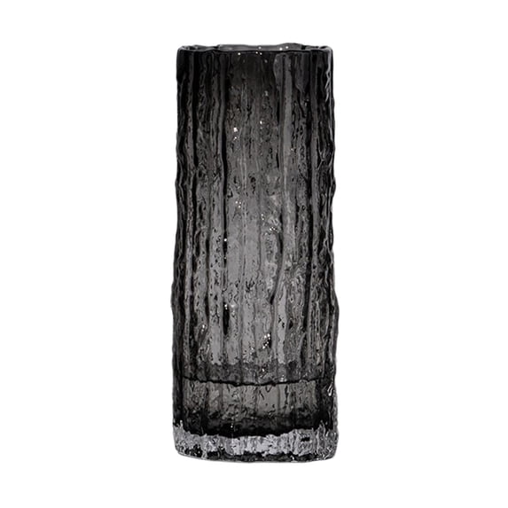 Glass Vase, Decorative Centerpiece Vase for Home Decor, Modern Clear Glass Flower Vase for Living Room, Tabletop Accent Piece