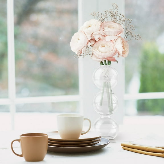 Glass Vase Terrarium Planter with 3 Balls for Air Plants Succulents, Modern Home Decor Office Tabletop Centerpiece, Hanging Glass Globe Planter for Indoor Plants Hydroponic Garden Decor