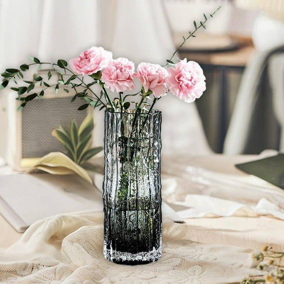 Glass Vase for Flowers Modern Cylinder Bud Vase for Home Decor Centerpiece Wedding Floral Arrangements Table Decor