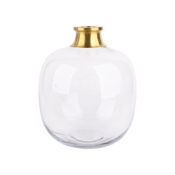Ashland Glass Vase with Copper Trim , Spring Home Decor