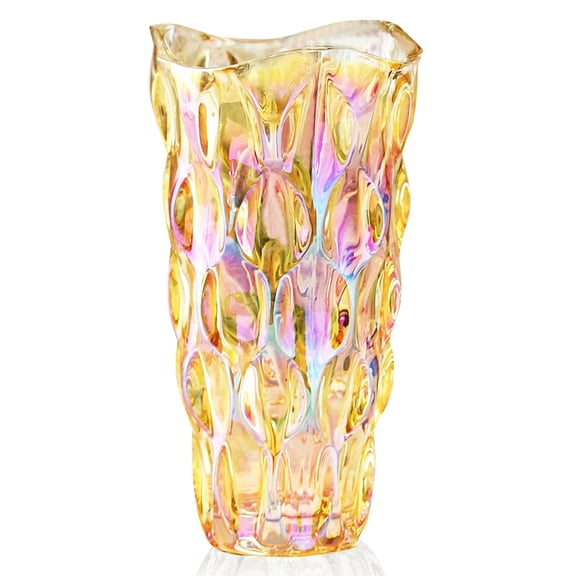 Glass Vases for Flowers,Thickened 3.4 lb Morden vases for Tables Centerpieces, vase for Home Decor, Crystal,Colorful and Clear Rose Large Vases Christmas Day Gifts(Heavy Duty)