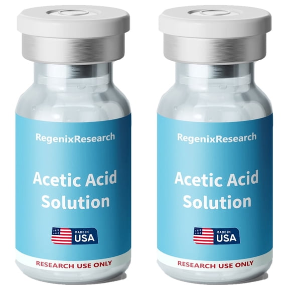 Laboratory Acetic Acid in Glass Vials - USA Made -  2 x 10 ml
